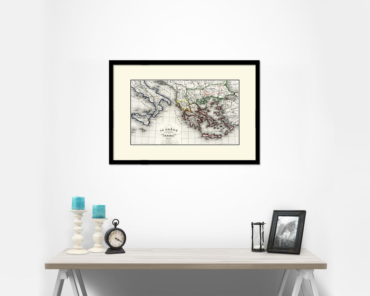 Europe Old Map Framed Print Art Wall Decor Gifts