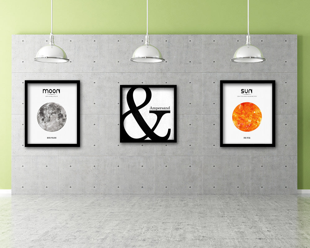 Ampersand Punctuation Symbol Framed Print Home Decor Wall Art Teacher Gifts