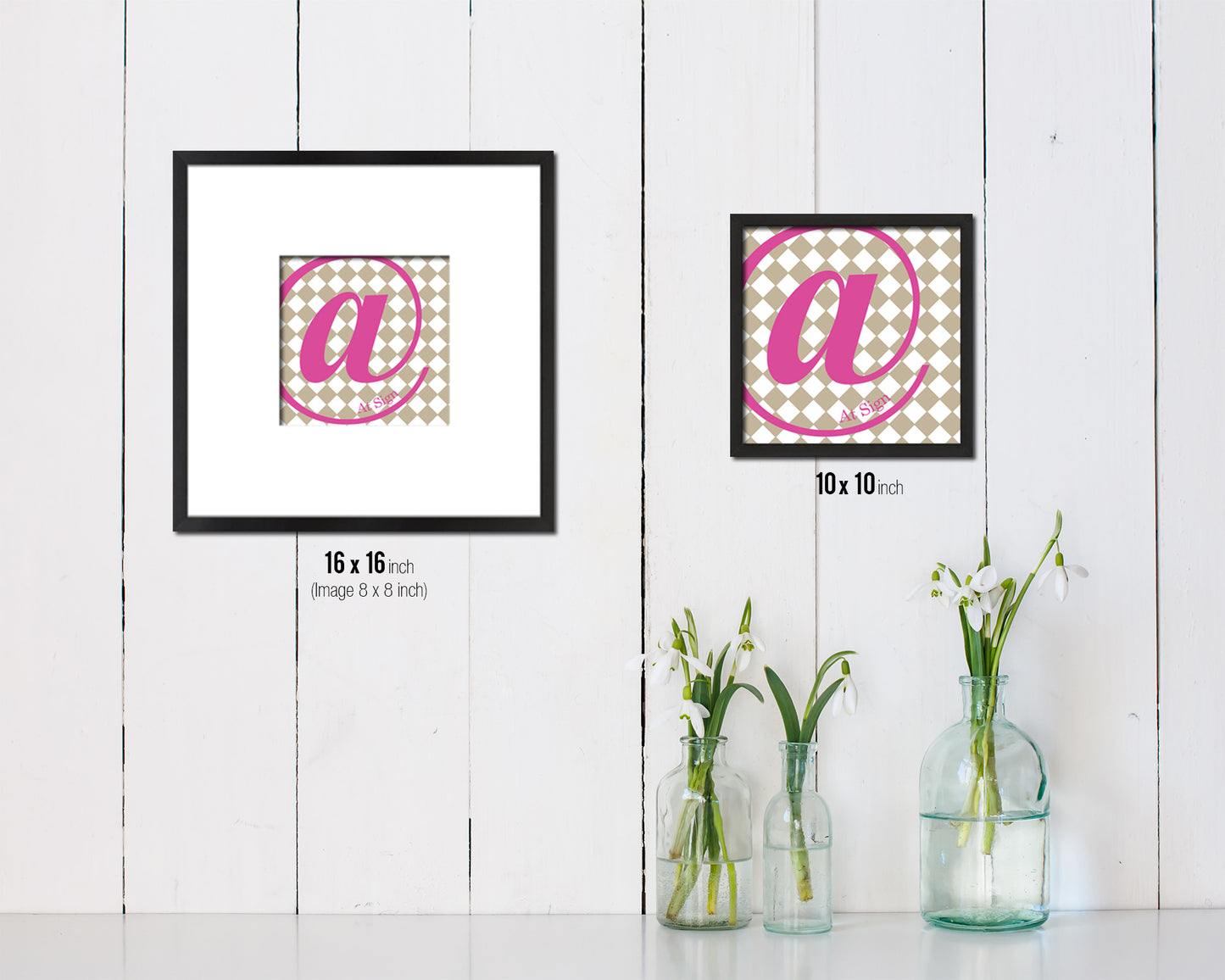At Sign Punctuation Symbol Framed Print Home Decor Wall Art Teacher Gifts