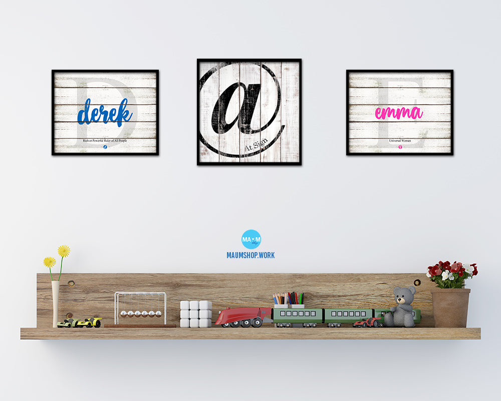 At Sign Punctuation Symbol Framed Print Home Decor Wall Art Teacher Gifts
