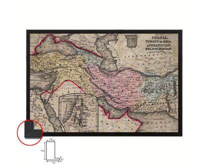 Persia Iraq Iran Afghanistan Historical Map Framed Print Art Wall Decor Gifts