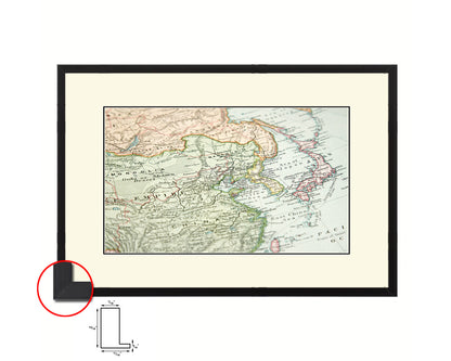 Europe and Asia Old Map Framed Print Art Wall Decor Gifts