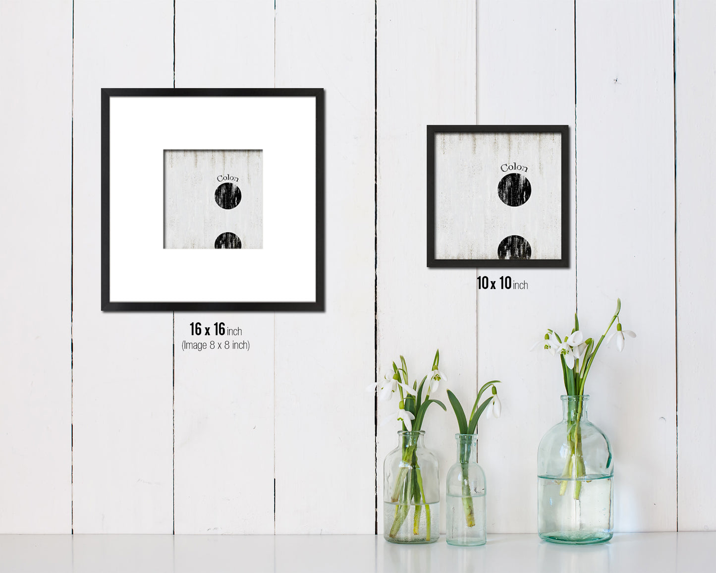 Colon Punctuation Symbol Framed Print Home Decor Wall Art Teacher Gifts