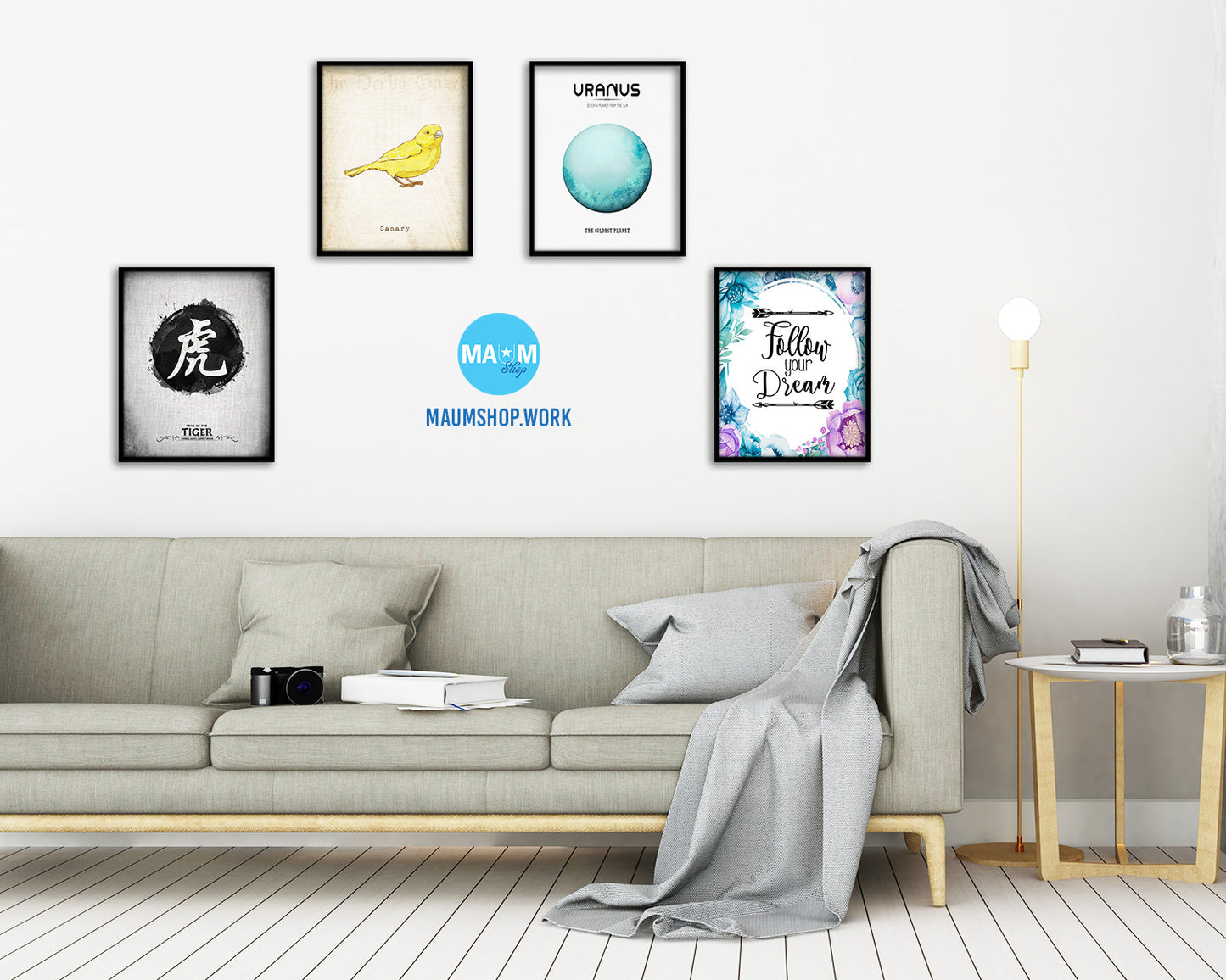 Canary Vintage Bird Fine Art Paper Prints Home Decor Wall Art Gifts