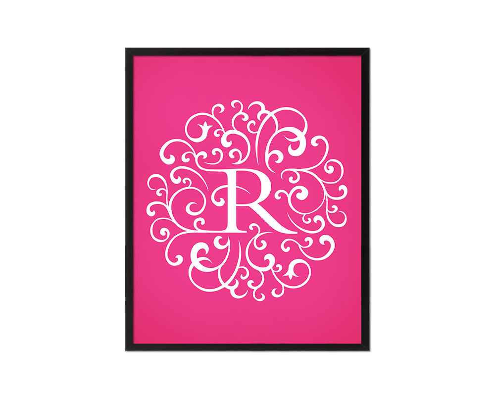 Letter R Personalized Mandela Monogram Framed Prints Wall Art