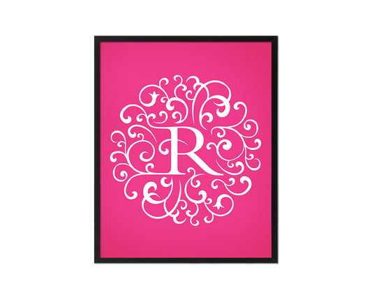 Letter R Personalized Mandela Monogram Framed Prints Wall Art