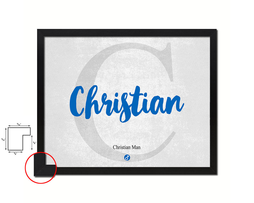 Christian Personalized Bible Name Plate Framed Print Art Kids Baby Room Wall Decor Gifts
