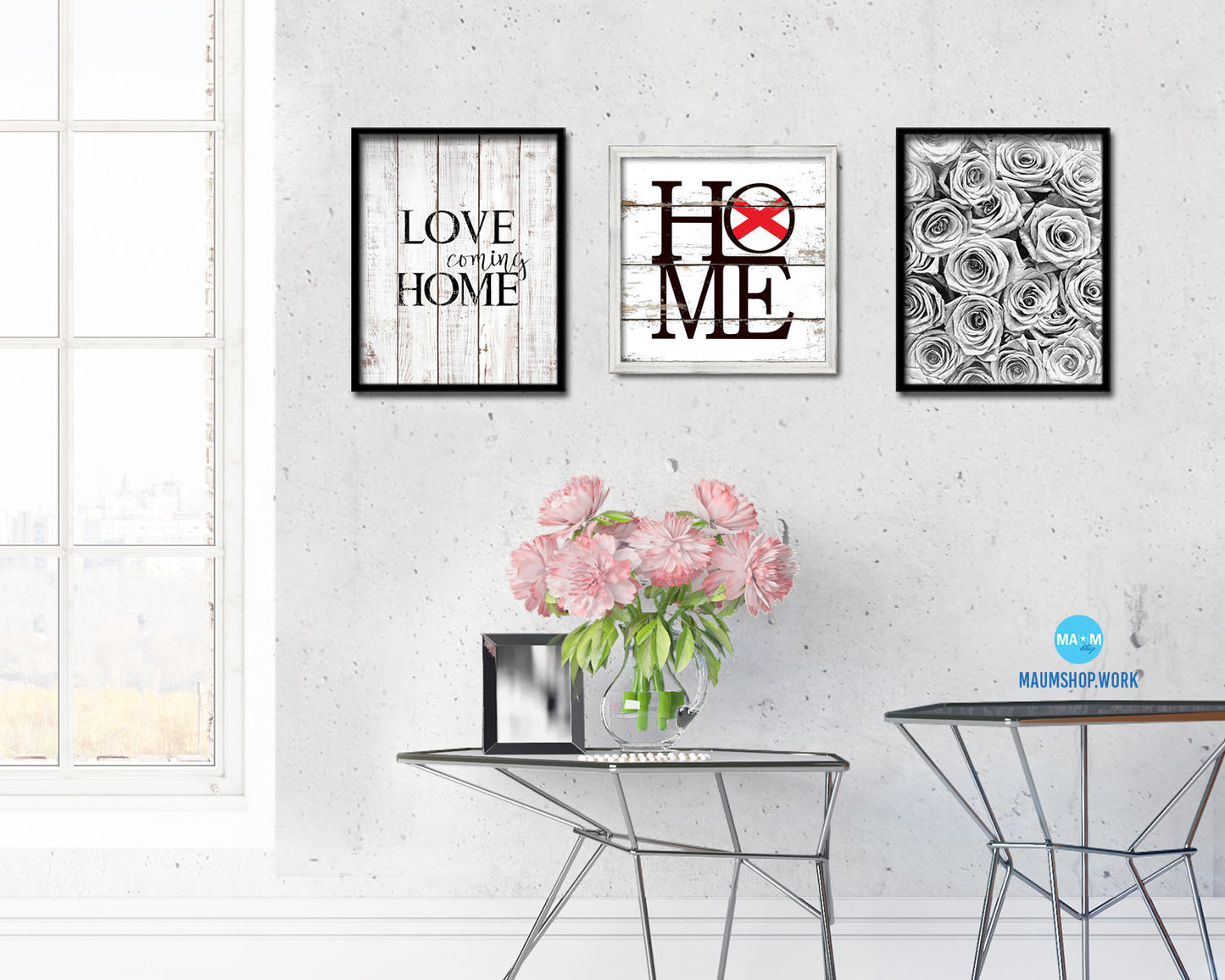 Alabama State Flag Home Sign Framed Print Decor Wall Art Gifts