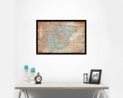 Spain and Portugal 1846 Antique Map Framed Print Art Wall Decor Gifts