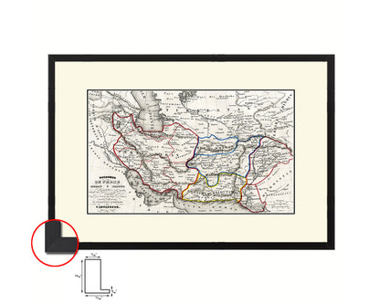 Persia Middle East Iraq Iran Old Map Framed Print Art Wall Decor Gifts