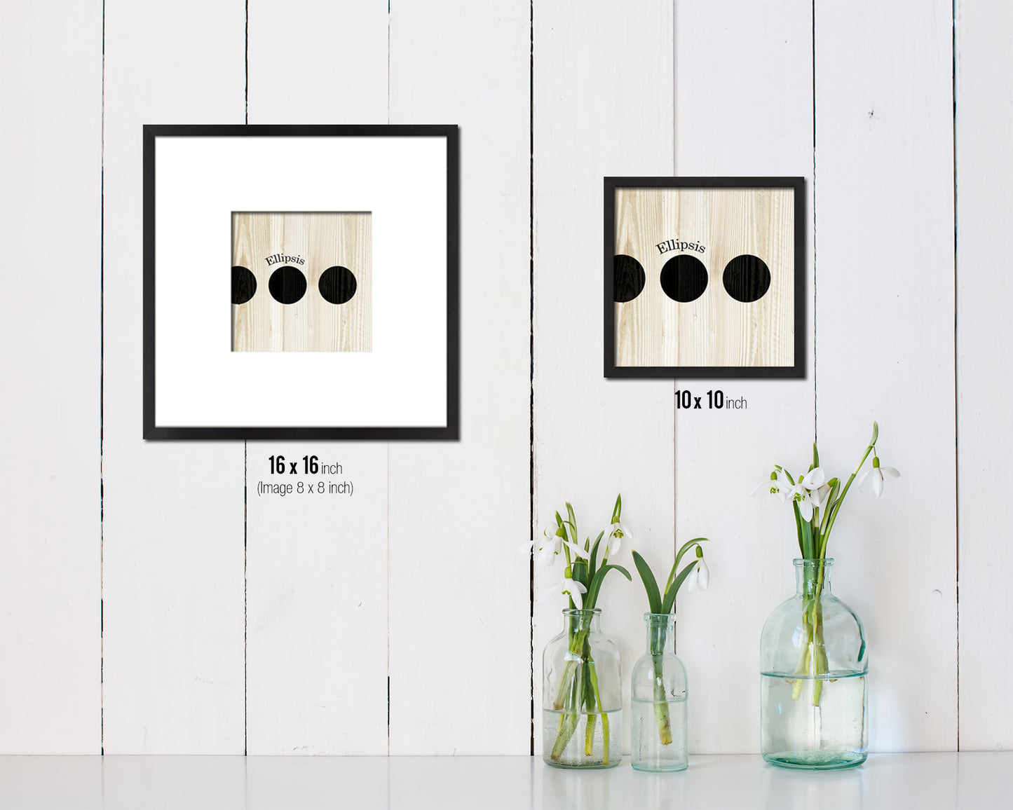 Ellipsis Punctuation Symbol Framed Print Home Decor Wall Art Teacher Gifts