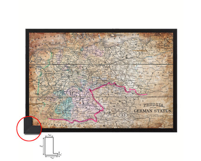 Prussia Germany Antique Map Framed Print Art Wall Decor Gifts