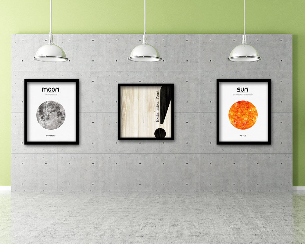 Exclamation Punctuation Symbol Framed Print Home Decor Wall Art Teacher Gifts