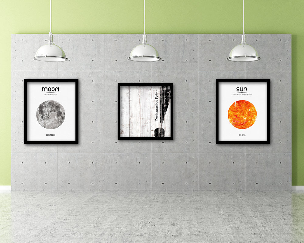 Exclamation Punctuation Symbol Framed Print Home Decor Wall Art Teacher Gifts