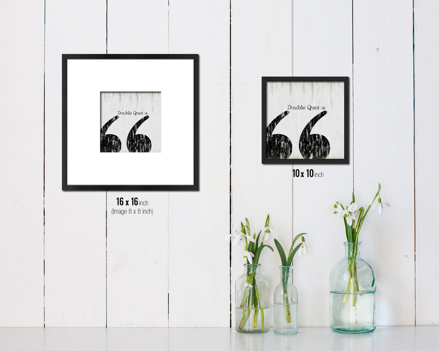 Double Quotes Punctuation Symbol Framed Print Home Decor Wall Art Teacher Gifts