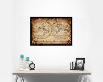 World Johann Matthias Hase 1733 Antique Map Framed Print Art Wall Decor Gifts