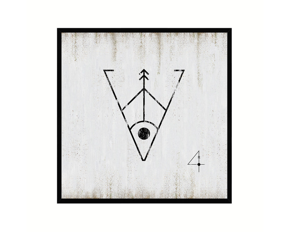 Letter V Custom Scrabble Sign Framed Prints Wall Art Decor Gifts, White Wash