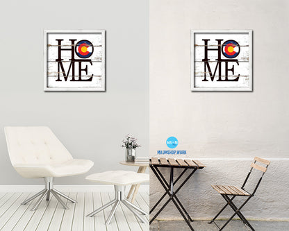 Colorado State Flag Home Sign Framed Print Decor Wall Art Gifts