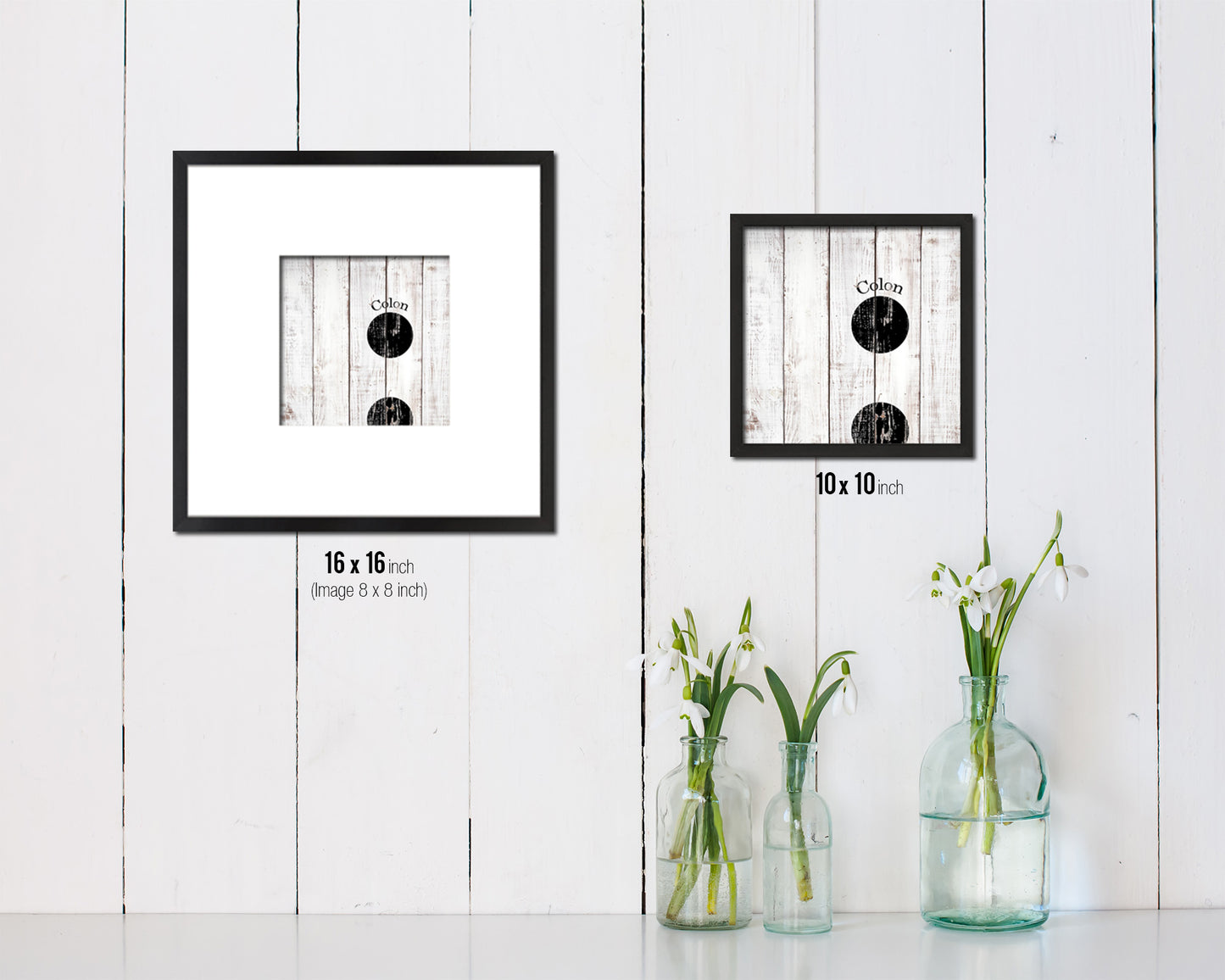 Colon Punctuation Symbol Framed Print Home Decor Wall Art Teacher Gifts