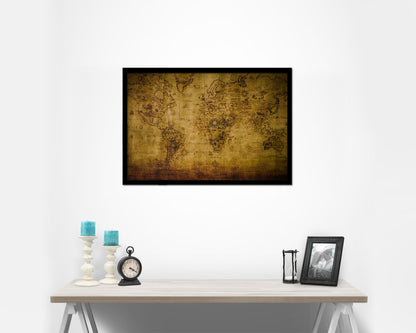 World Historical Map Framed Print Art Wall Decor Gifts