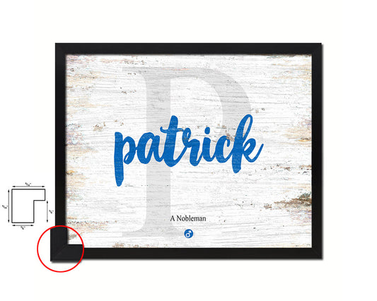 Patrick Personalized Bible Name Plate Framed Print Art Kids Baby Room Wall Decor Gifts
