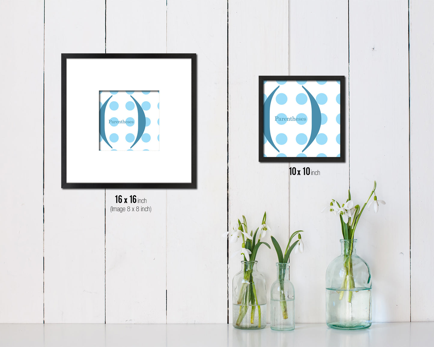 Parentheses Punctuation Symbol Framed Print Home Decor Wall Art Teacher Gifts