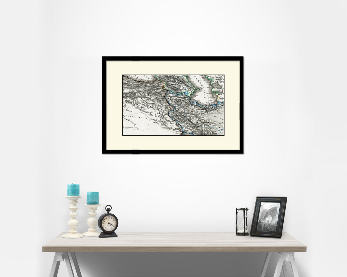 Iraq Old Map Framed Print Art Wall Decor Gifts