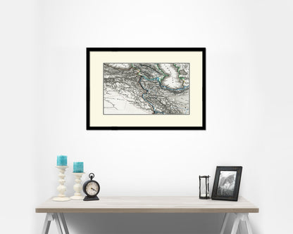 Iraq Old Map Framed Print Art Wall Decor Gifts