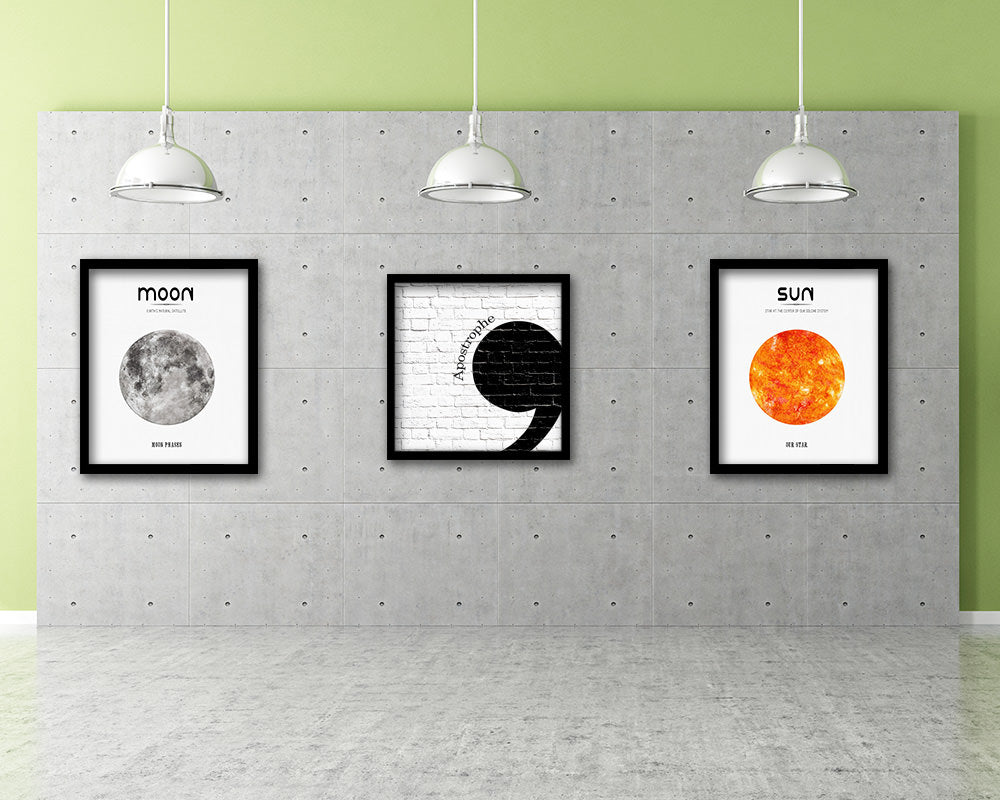 Apostrophe Punctuation Symbol Framed Print Home Decor Wall Art Teacher Gifts