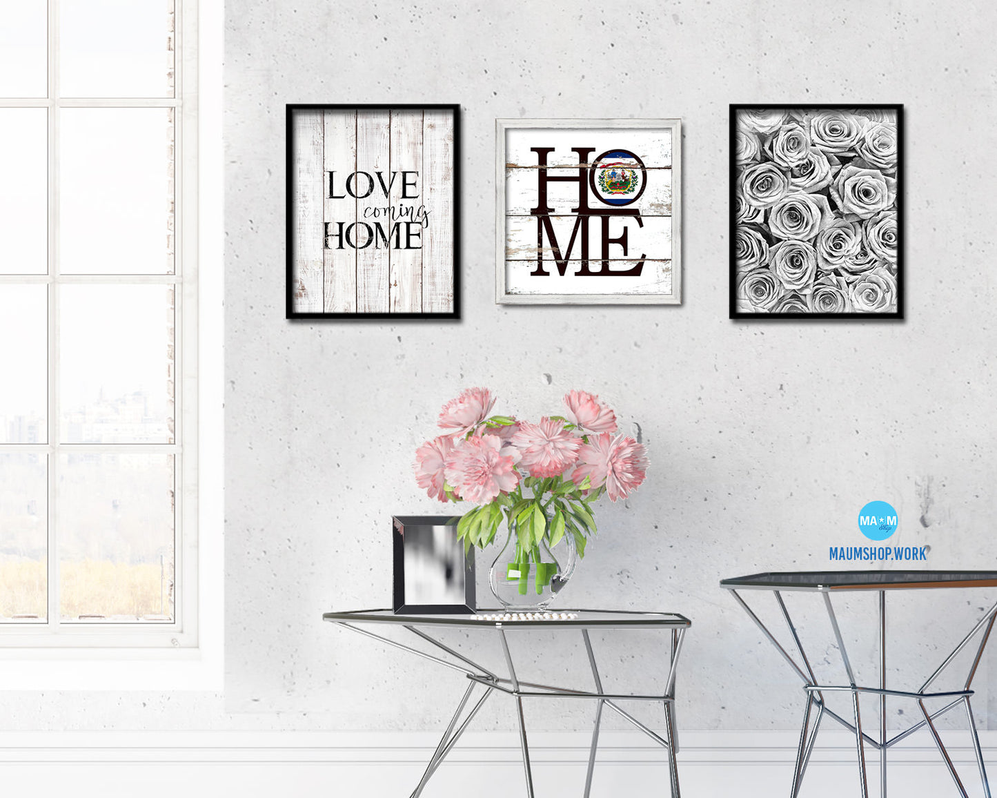 West Virginia State Flag Home Sign Framed Print Decor Wall Art Gifts