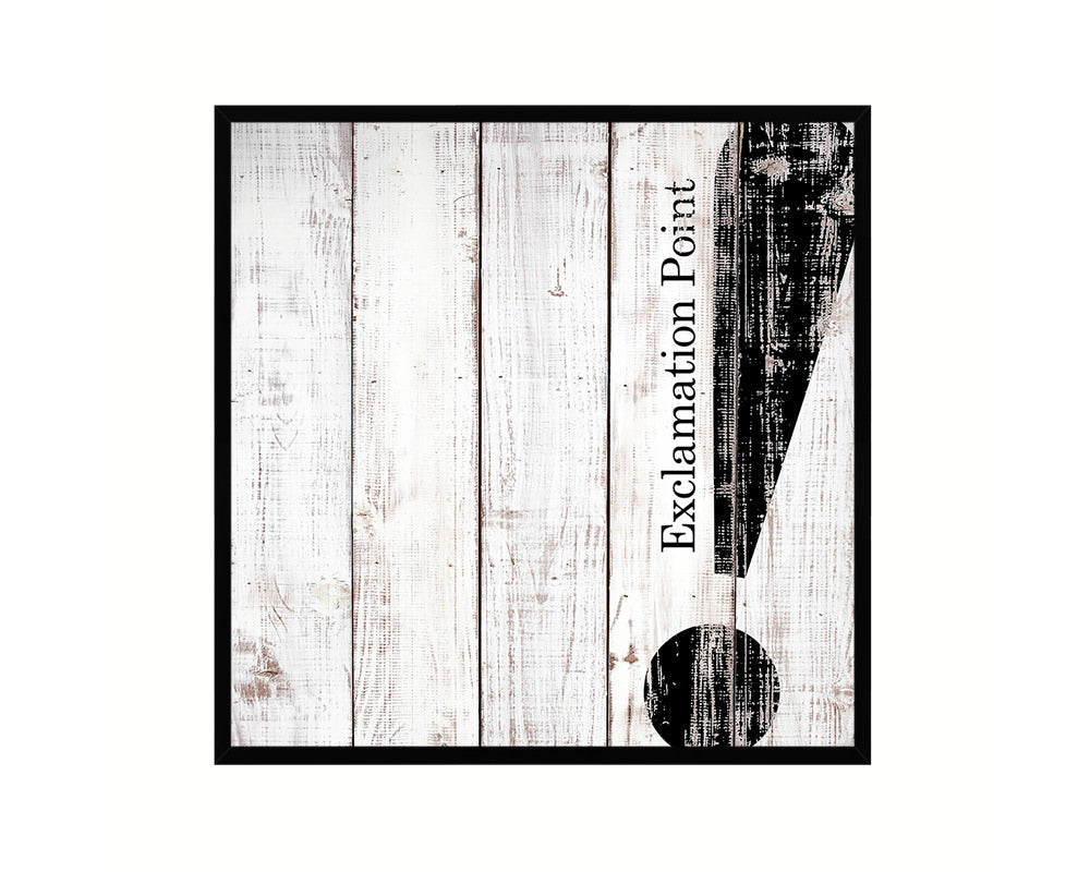 Exclamation Punctuation Symbol Framed Print Home Decor Wall Art Teacher Gifts