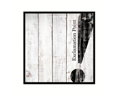 Exclamation Punctuation Symbol Framed Print Home Decor Wall Art Teacher Gifts