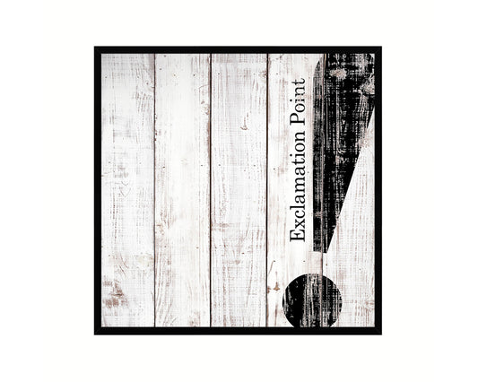 Exclamation Punctuation Symbol Framed Print Home Decor Wall Art Teacher Gifts