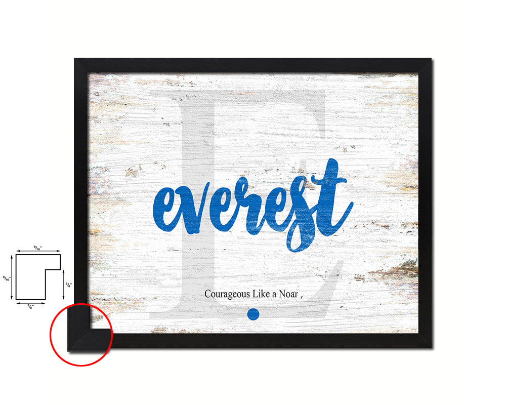 Everest Personalized Bible Name Plate Framed Print Art Kids Baby Room Wall Decor Gifts