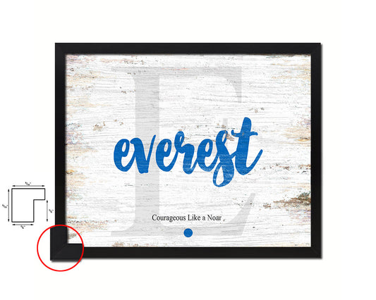 Everest Personalized Bible Name Plate Framed Print Art Kids Baby Room Wall Decor Gifts