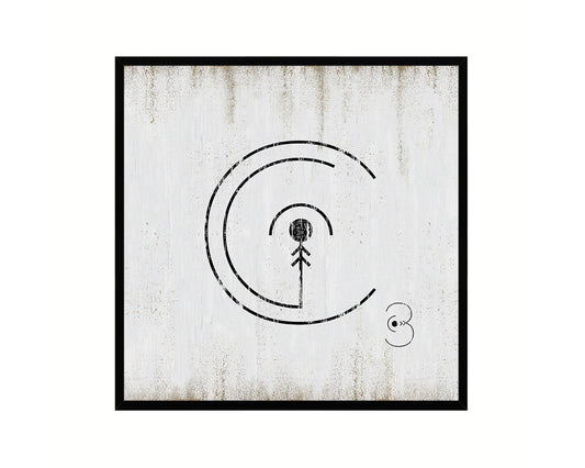 Letter C Custom Scrabble Sign Framed Prints Wall Art Decor Gifts, White Wash