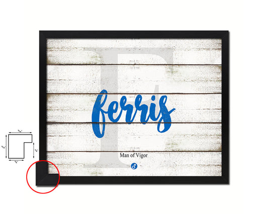Ferris Personalized Bible Name Plate Framed Print Art Kids Baby Room Wall Decor Gifts