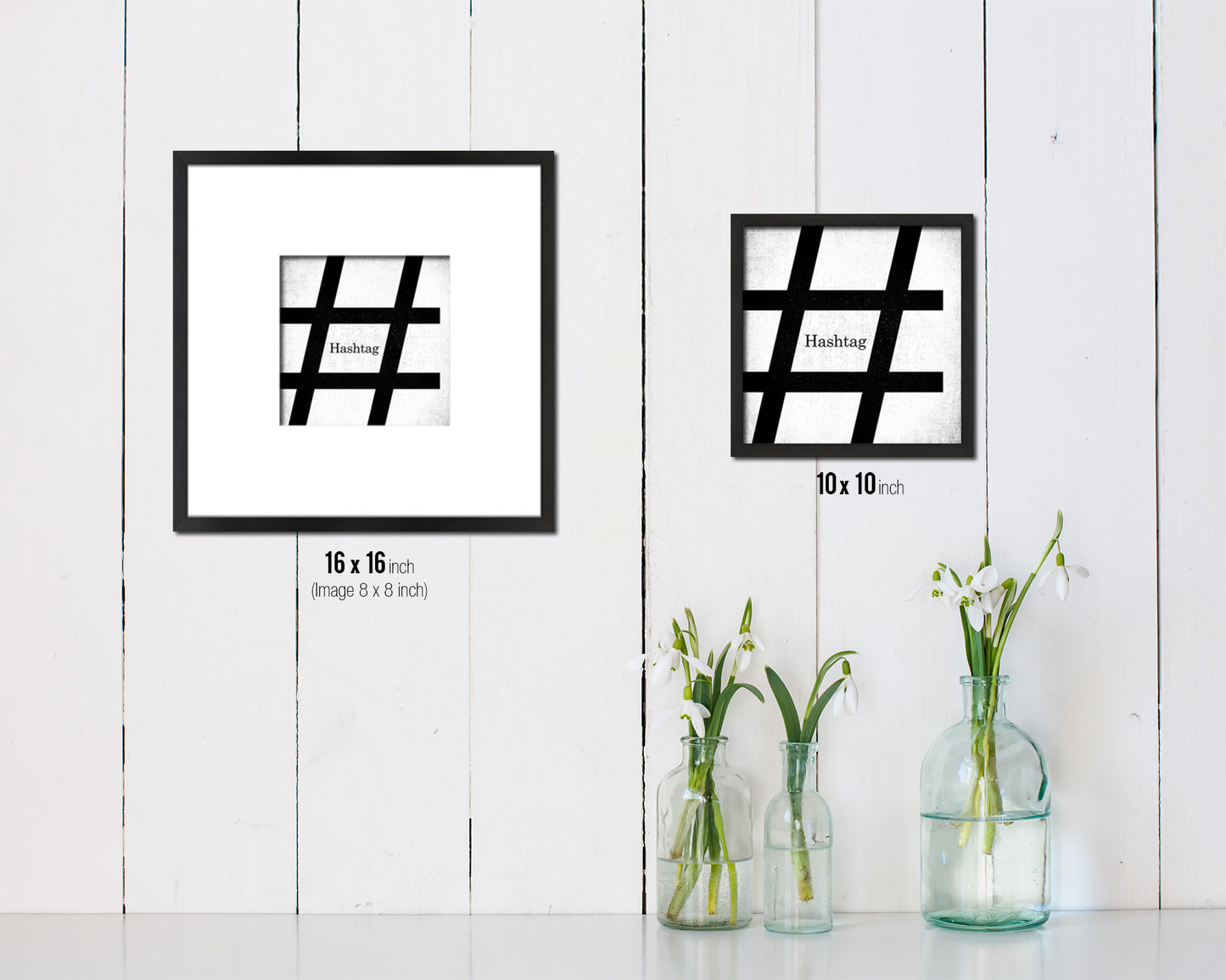 Hashtag Punctuation Symbol Framed Print Home Decor Wall Art Teacher Gifts