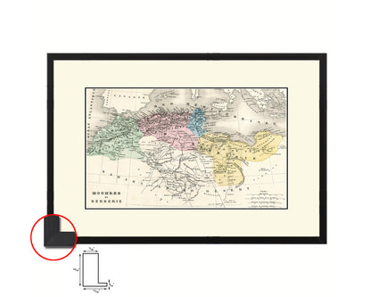 Barbary Coast of North Africa Old Map Framed Print Art Wall Decor Gifts