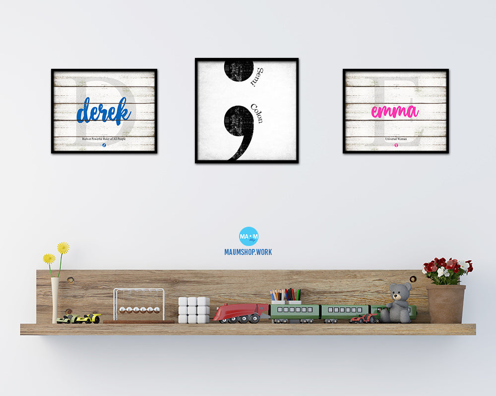 Semicolon Punctuation Symbol Framed Print Home Decor Wall Art Teacher Gifts