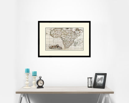 Africa Willem Blaeu Amsterdam 1635 Old Map Framed Print Art Wall Decor Gifts