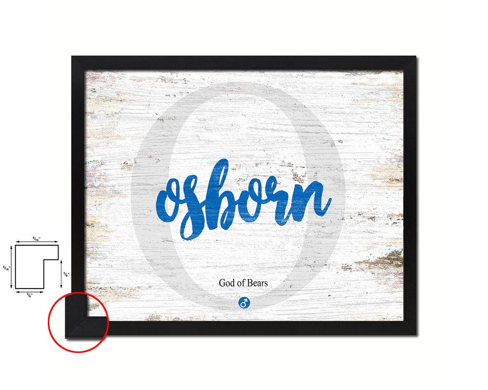 Osborn Personalized Bible Name Plate Framed Print Art Kids Baby Room Wall Decor Gifts
