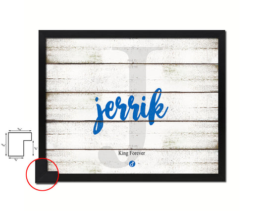 Jerrik Personalized Bible Name Plate Framed Print Art Kids Baby Room Wall Decor Gifts