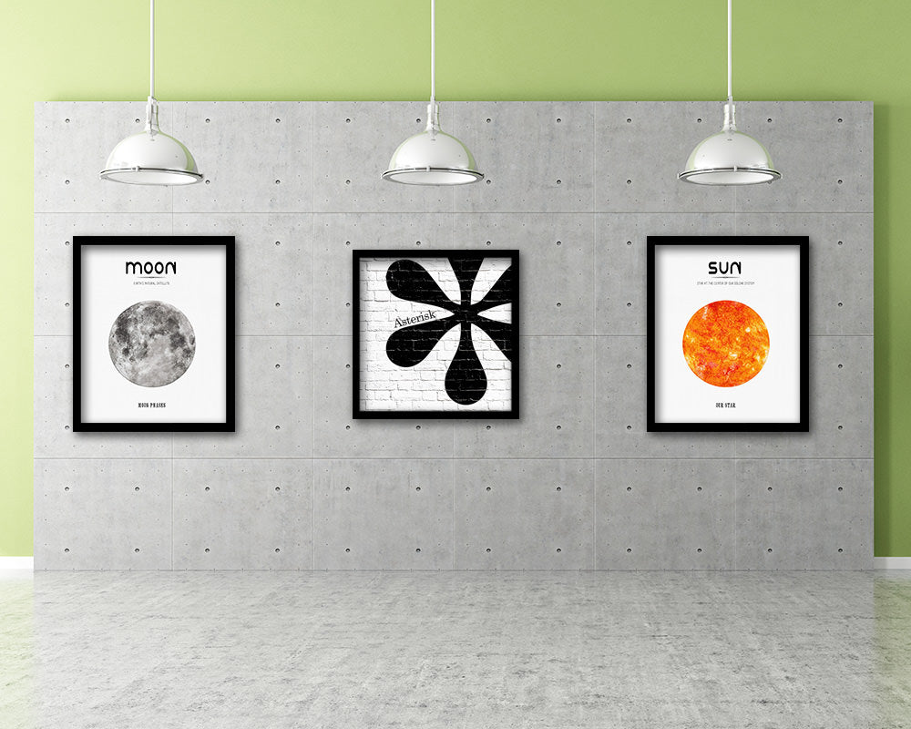 Asterisk Punctuation Symbol Framed Print Home Decor Wall Art Teacher Gifts