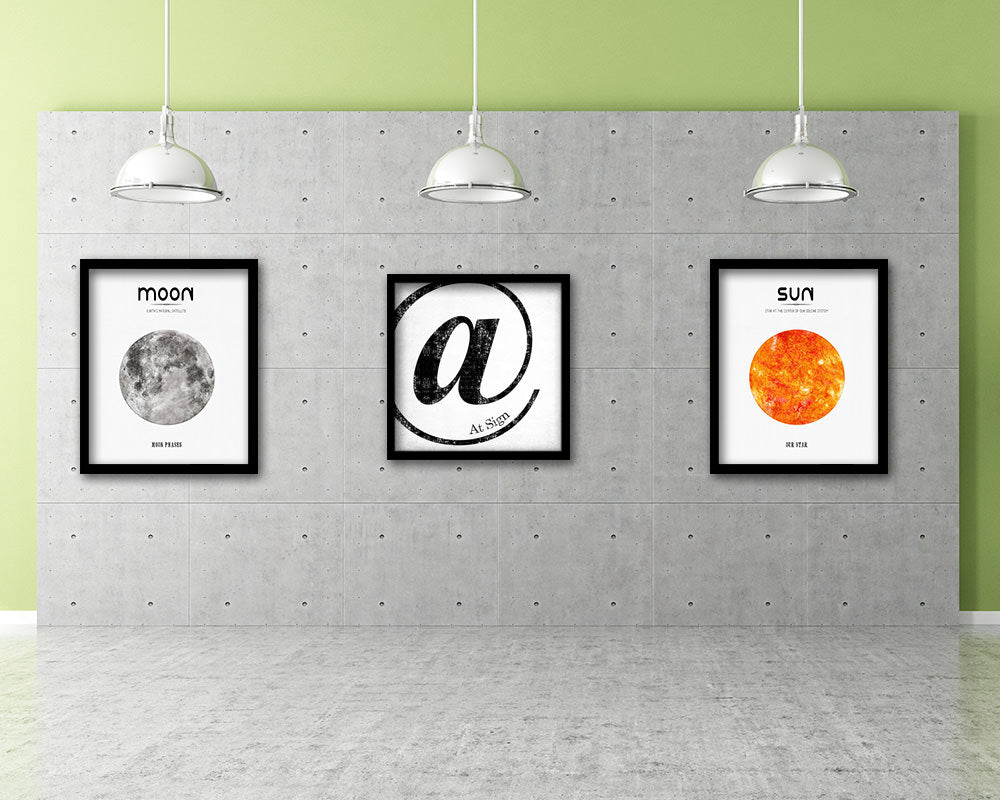 At Sign Punctuation Symbol Framed Print Home Decor Wall Art Teacher Gifts