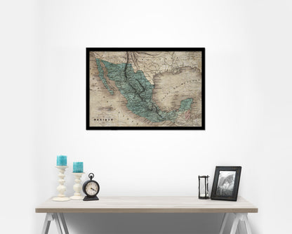 Mexico Historical Map Framed Print Art Wall Decor Gifts