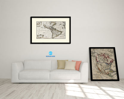 America Greenland John Speed London 1627 Old Map Framed Print Art Wall Decor Gifts