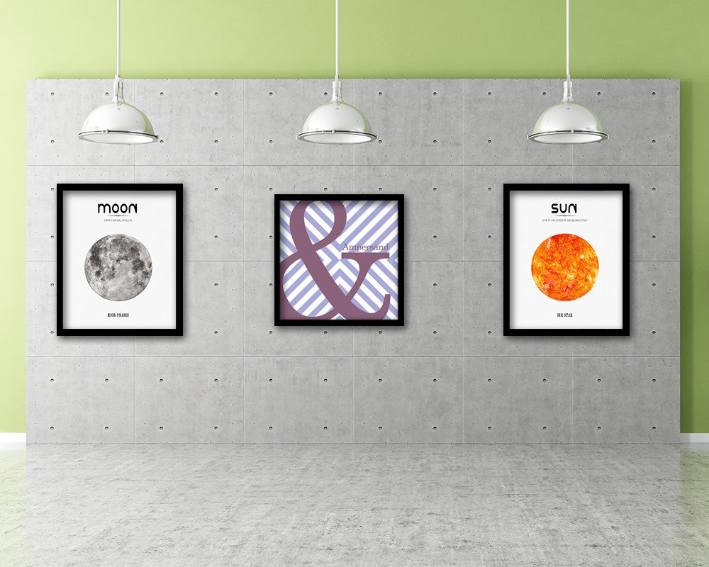 Ampersand Punctuation Symbol Framed Print Home Decor Wall Art Teacher Gifts