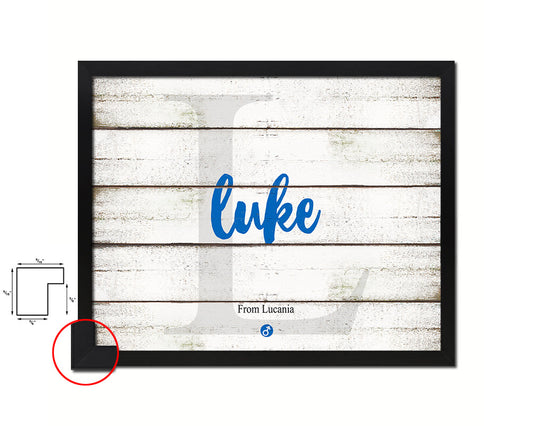 Luke Personalized Bible Name Plate Framed Print Art Kids Baby Room Wall Decor Gifts