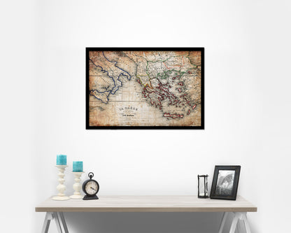 Europe Antique Map Framed Print Art Wall Decor Gifts